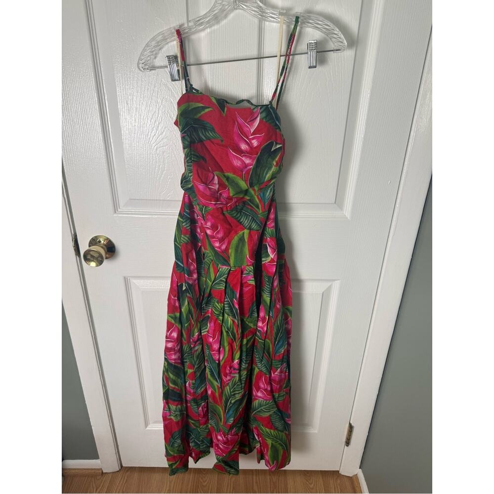Farm Rio Red Dream Garden Maxi Dress XS - Picture 2 of 9